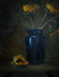 Sunflowers in Blue Vase
11" x 14"   SOLD