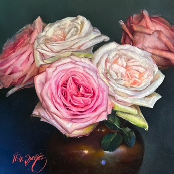 White O'Hara/Pink O'Hara
11.5" x 11.5" SOLD White O'Hara/Pink O'Hara
11.5" x 11.5" SOLD