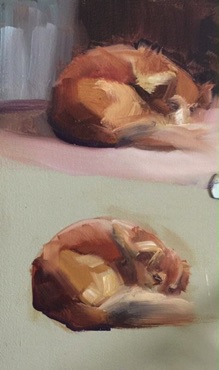 Simon Sleeping ll
4” x 8”   $800