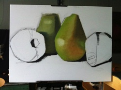 Noting plane shifts on surfaces of pears Noting plane shifts on surfaces of pears