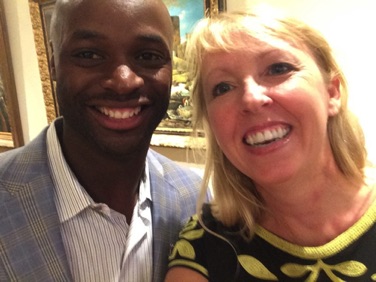 with Reggie Wayne at an art opening  2014