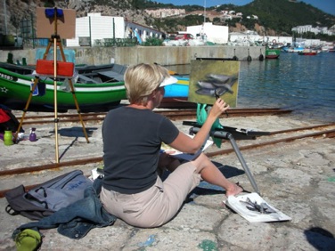 Painting Sardines in<br> Portugal, 2007 Painting Sardines in<br> Portugal, 2007