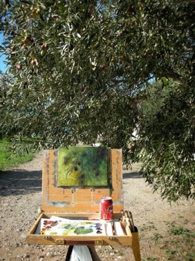Painting Olives<br>
Greece, 2006 Painting Olives<br>
Greece, 2006