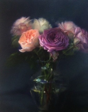 David Austin Roses 
in Glass  
16" X 20"   SOLD