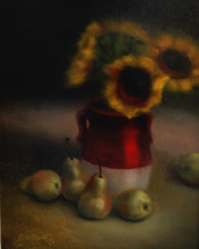 Sunflowers w Red Vase
16" x 20"   $2,300