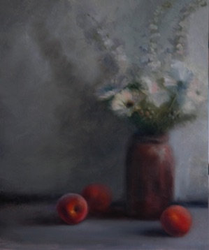 White Flowers with
Peaches  
20" x 24"  SOLD