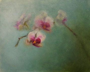 White & Pink Orchids
8" x 10"   SOLD