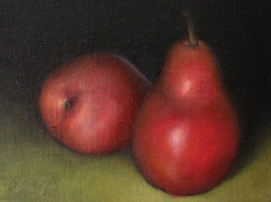 Two Red Pears
6" x 8"  SOLD