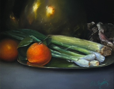 Still Life With Onions 
16" x 20"  $4,500