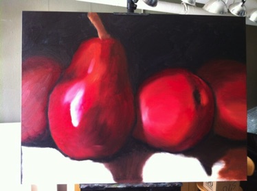 Giant Red Pears
general shapes & values