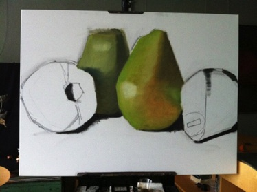 Noting plane shifts on surfaces of pears