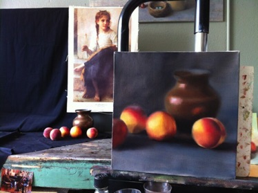Pretty little peaches in the studio