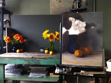 Oranges & Ranunculus
 just starting..